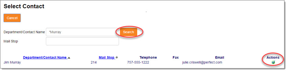 Select Contact